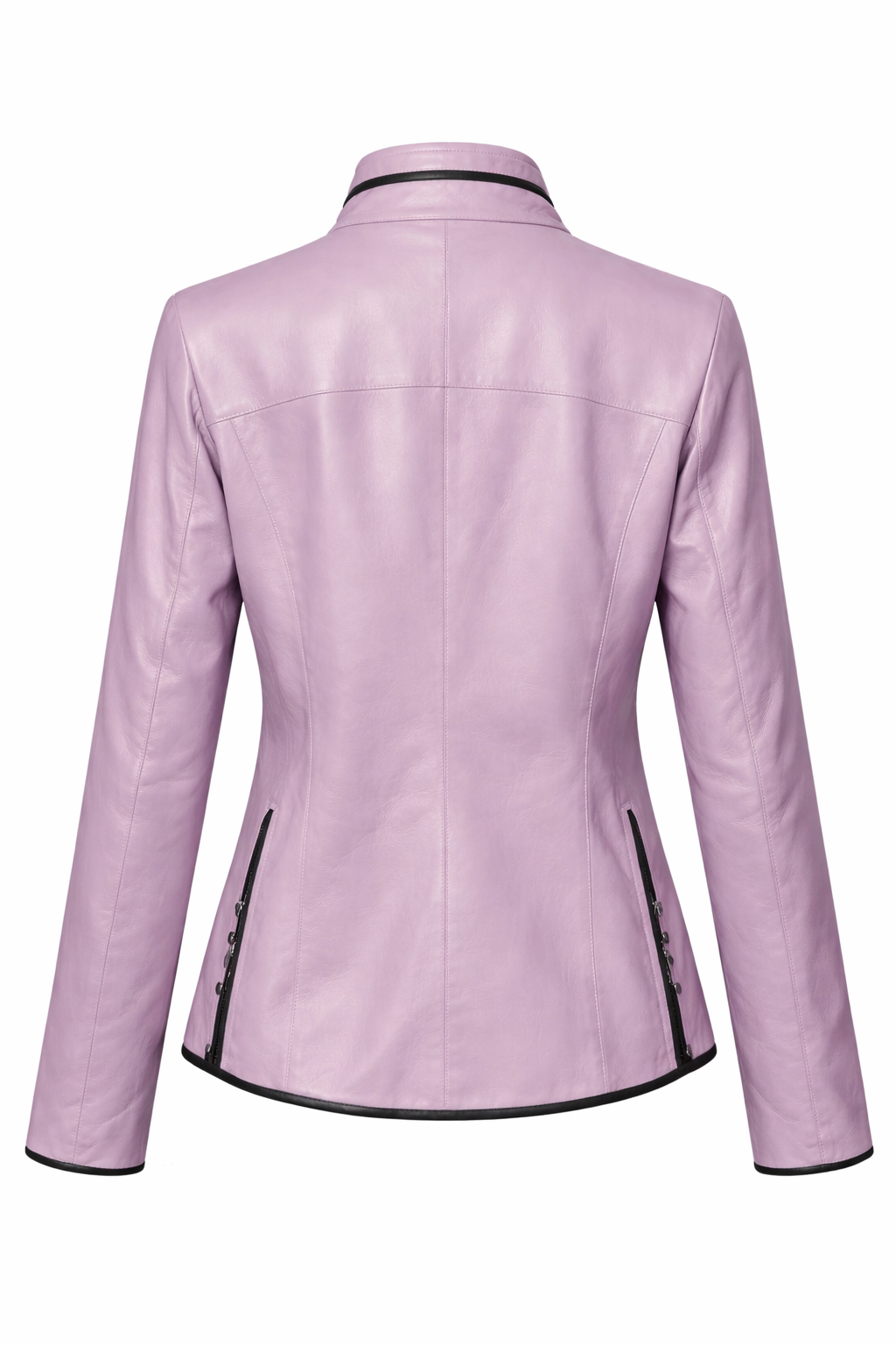 Reversible Lamb Leather Light Purple Lilac Jacket for Women