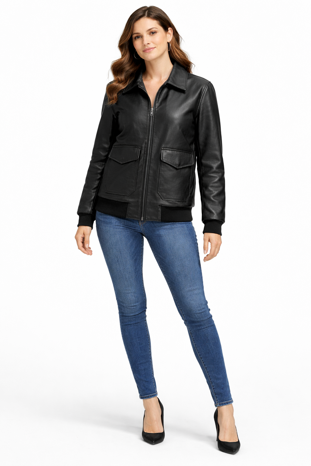 Black Lamb Leather Women Leather Jacket