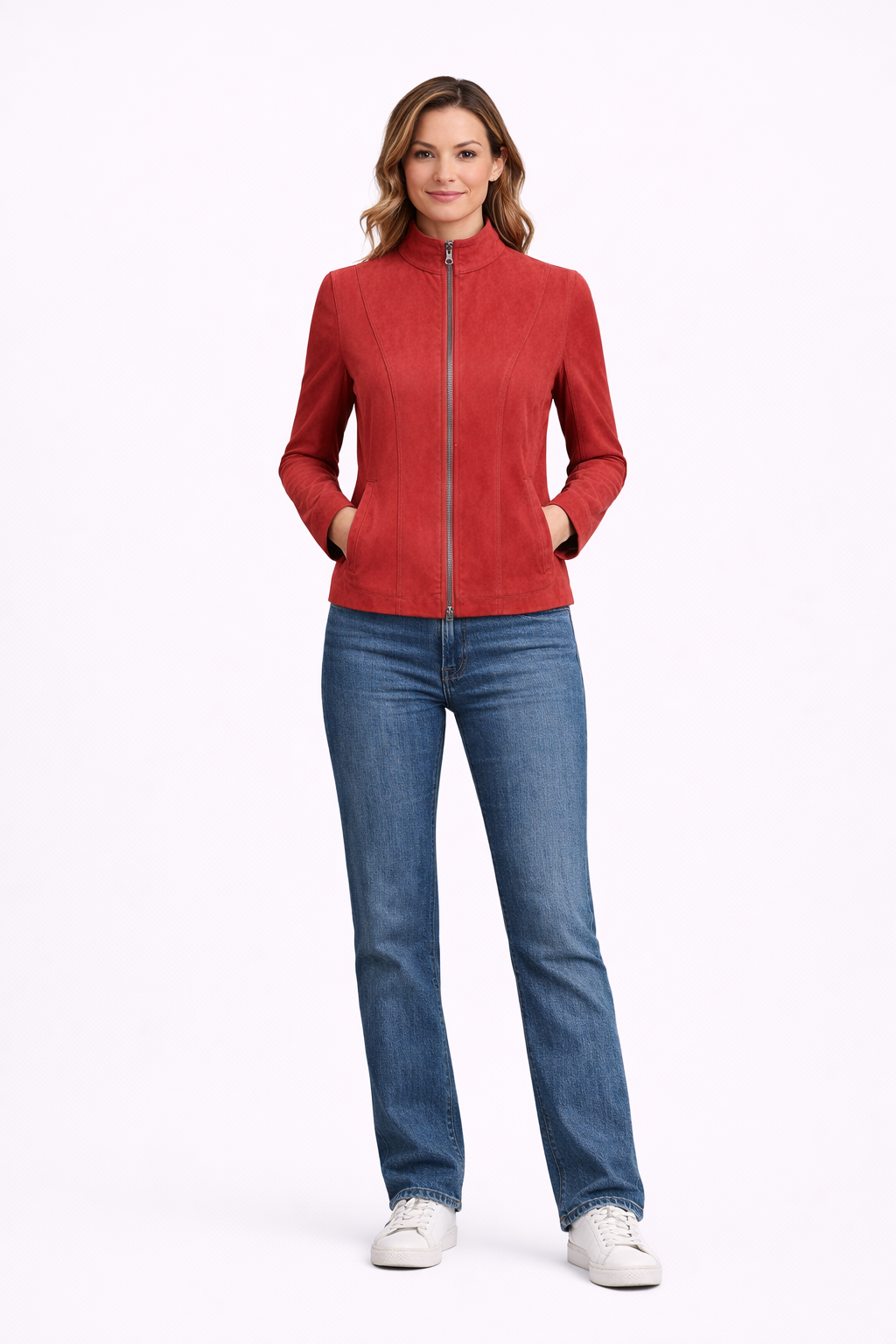 Reversble Lamb Leather and Suede Women Jacket