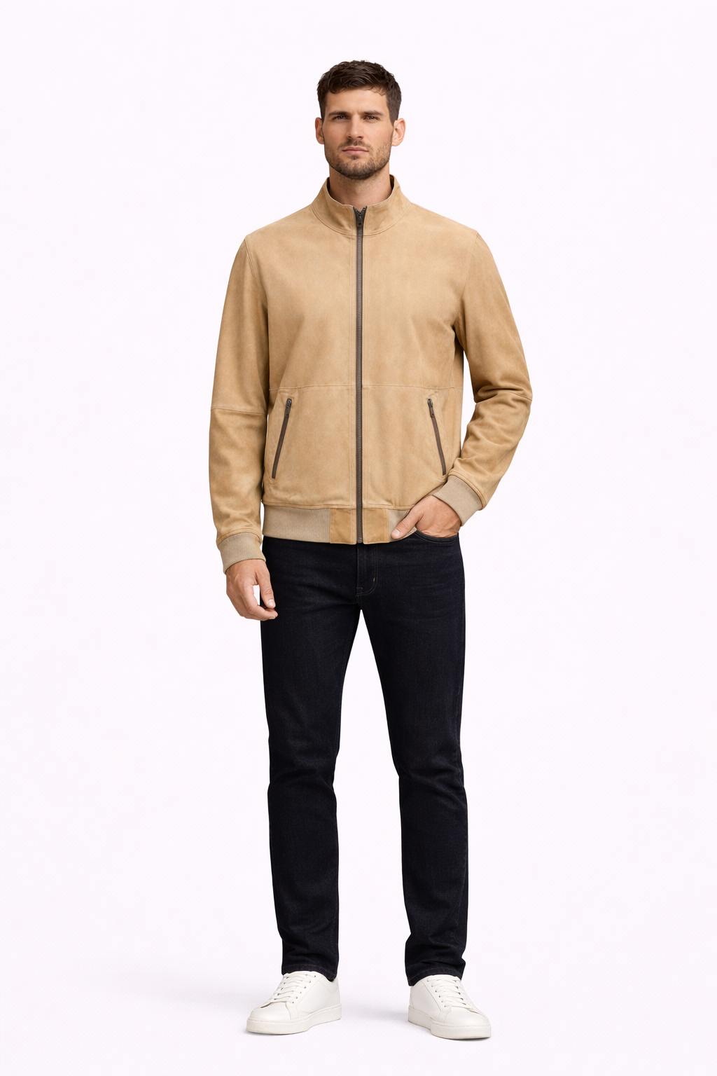 Reverseble Suede and Leather Jacket for Men