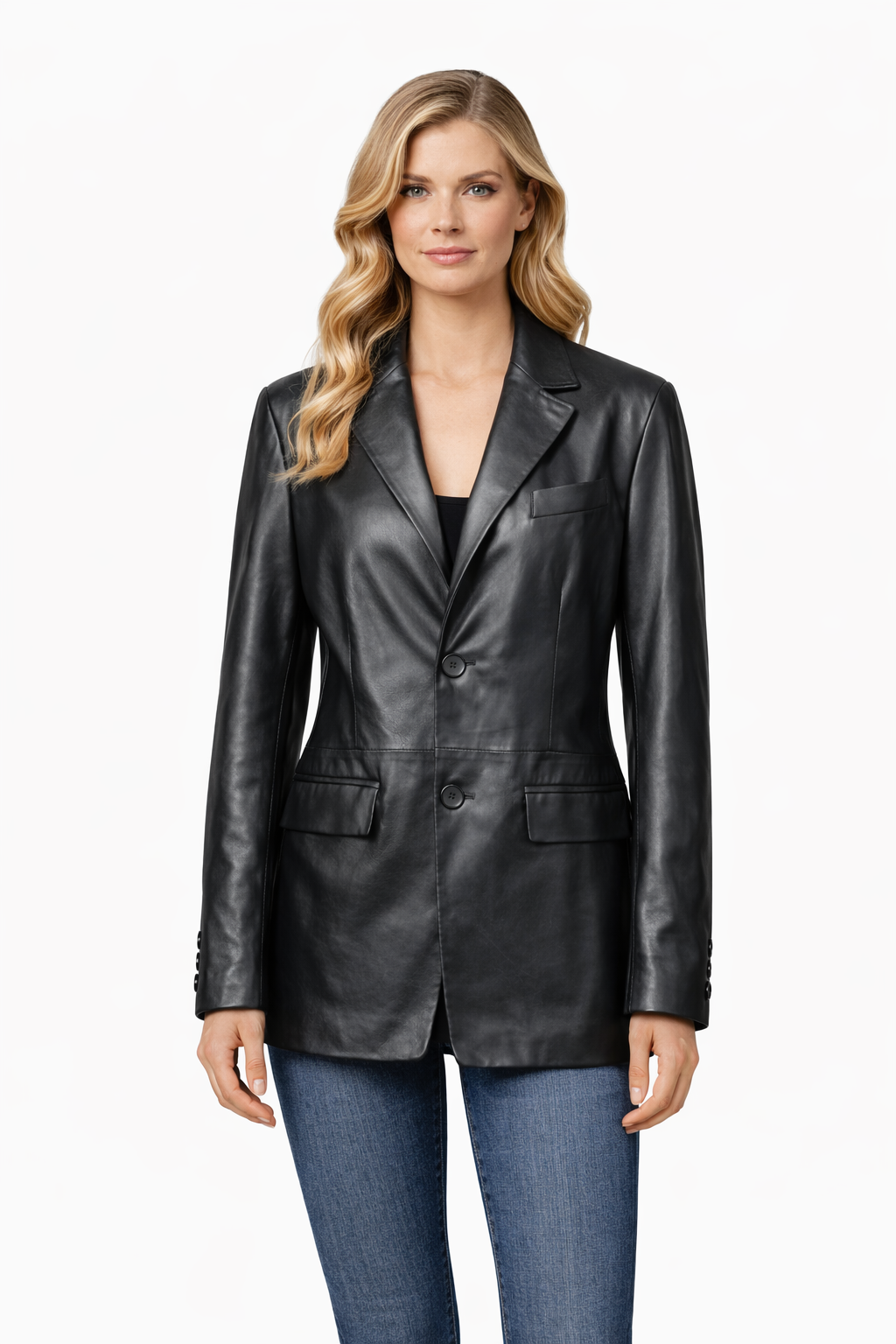 WOMEN'S BLACK LEATHER JACKET