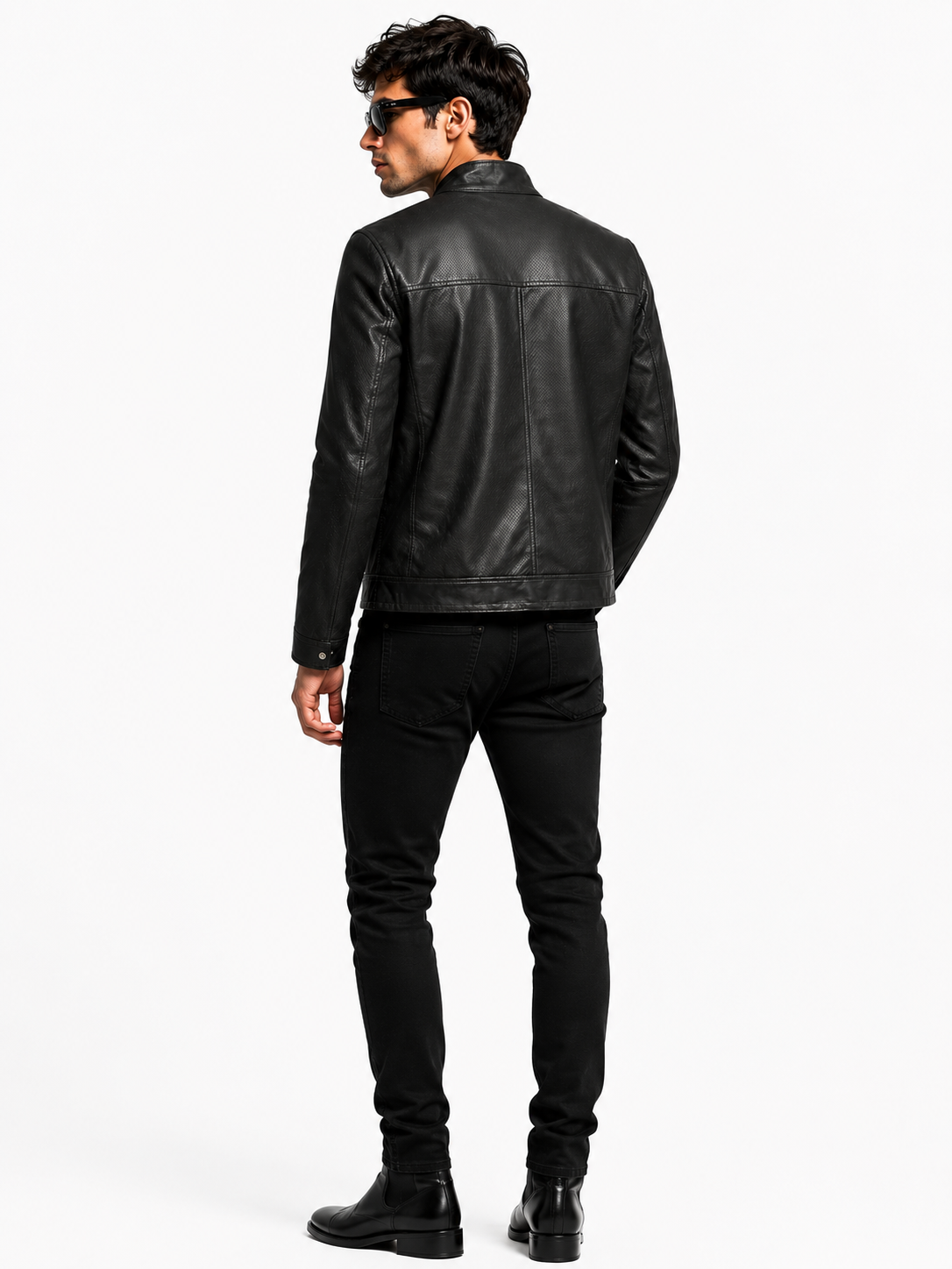 Reversible Dark Brown Suede Leather Jacket for Men