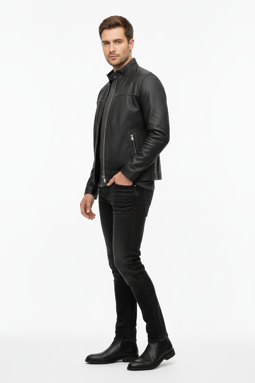TOLD BLACK LEATHER JACKET