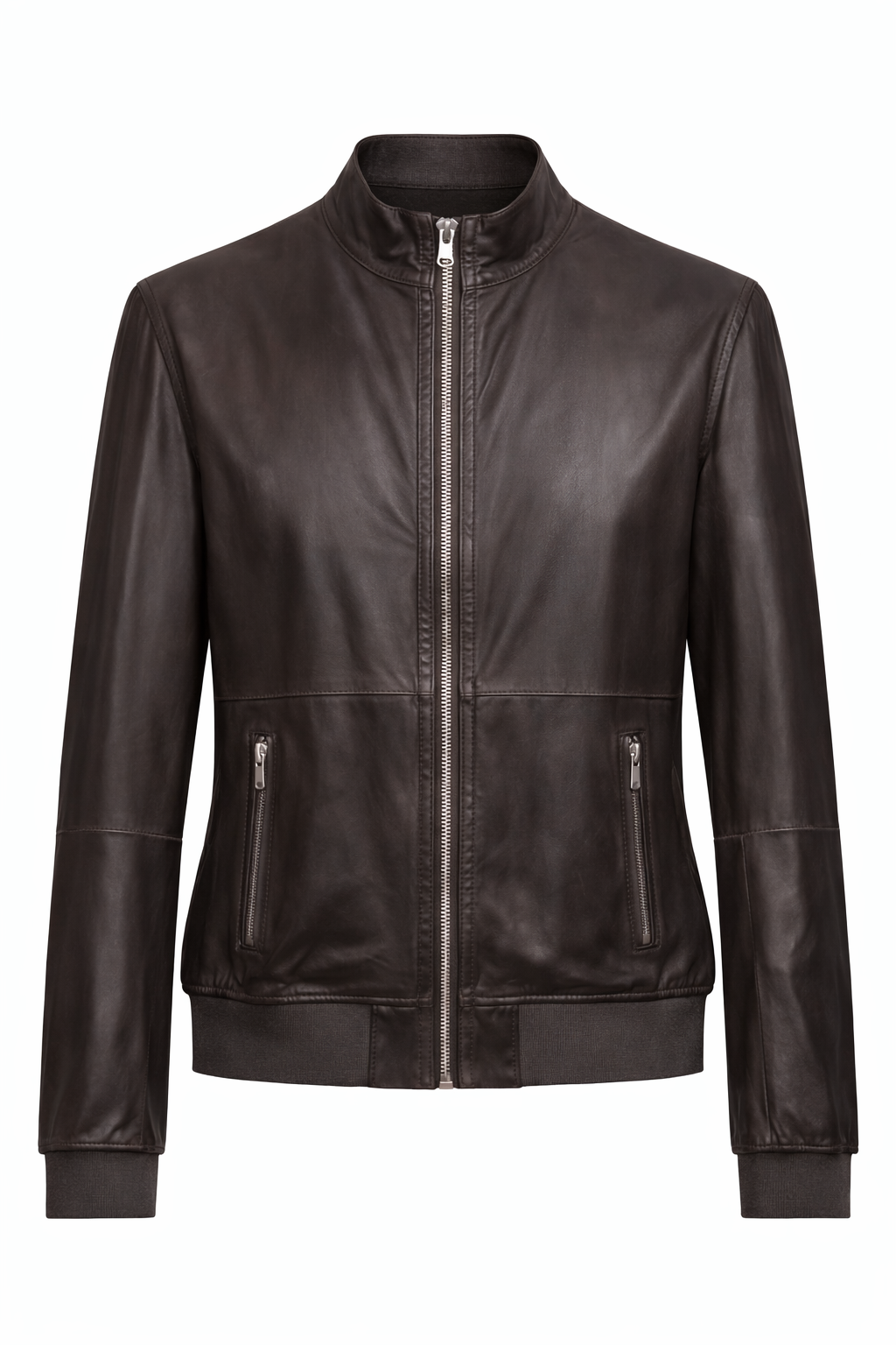 Reversible Lamb Leather and Suede Dark Brown Leather Jacket for Men
