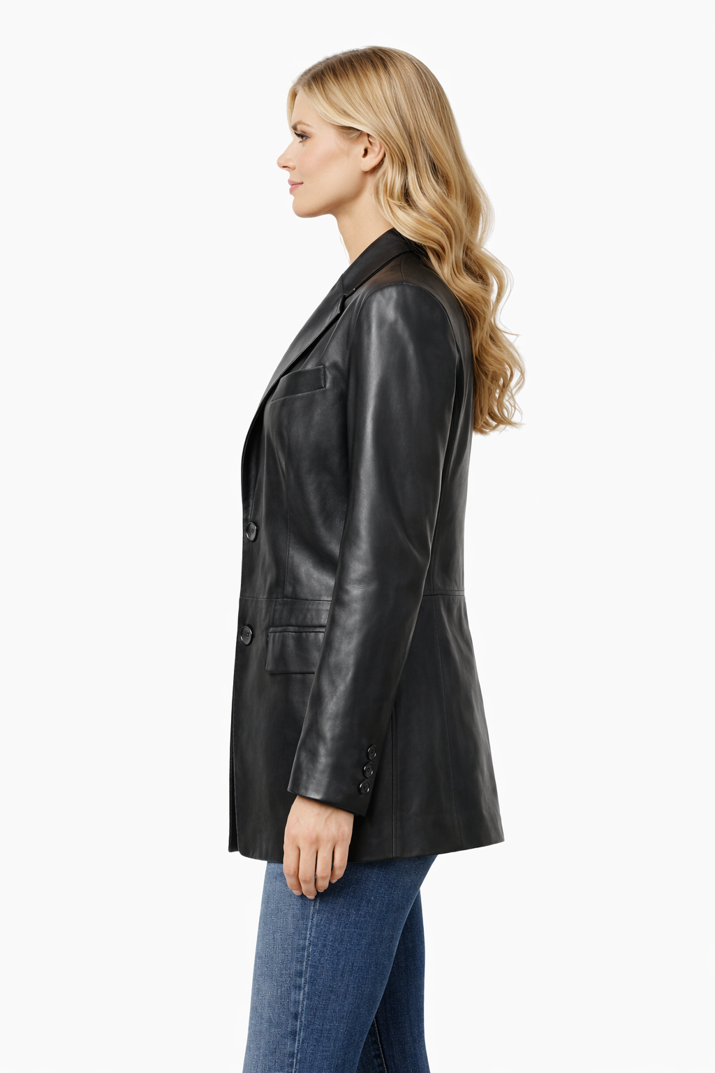 WOMEN'S BLACK LEATHER JACKET