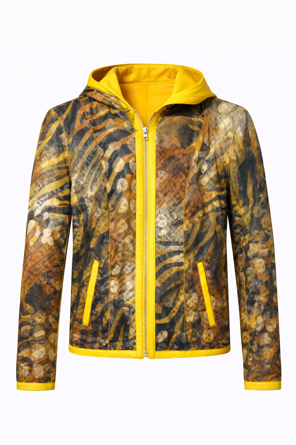 Reversible Lamb Leather Yellow Jacket for Men
