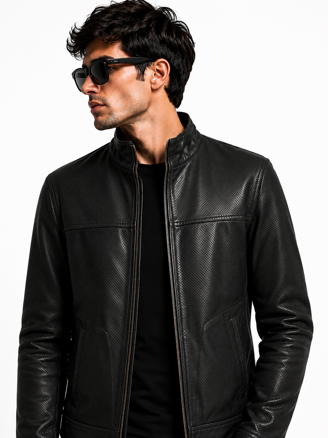 Reversible Dark Brown Suede Leather Jacket for Men