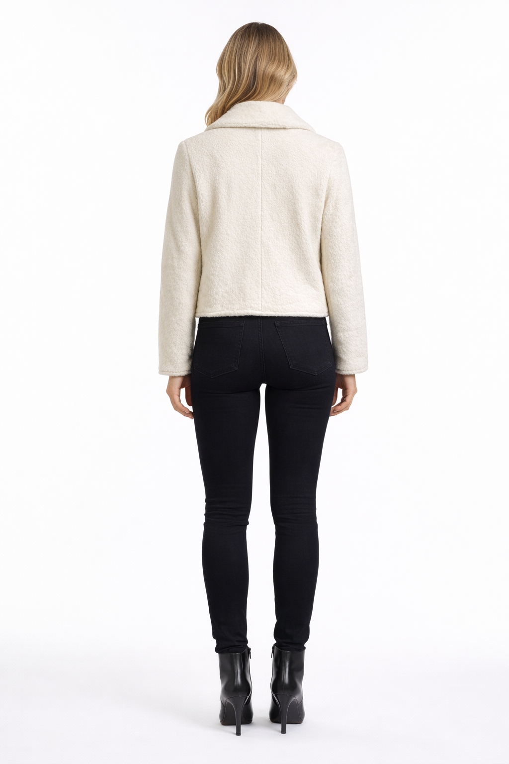 WHITE FUR JACKET FOR WOMEN