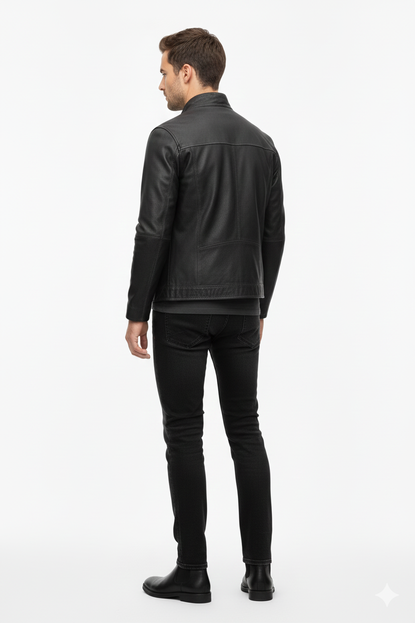 TOLD BLACK LEATHER JACKET