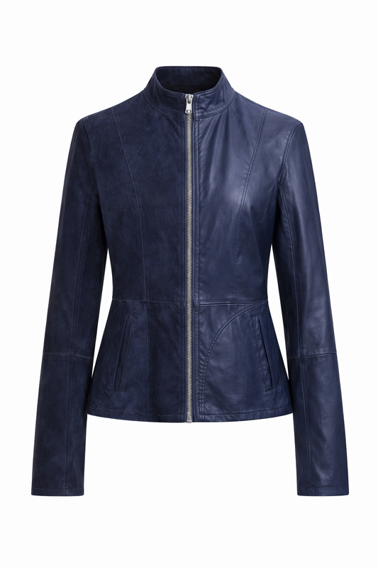 REVERSIBLE WOMEN'S SUEDE AND LEATHER JACKET
