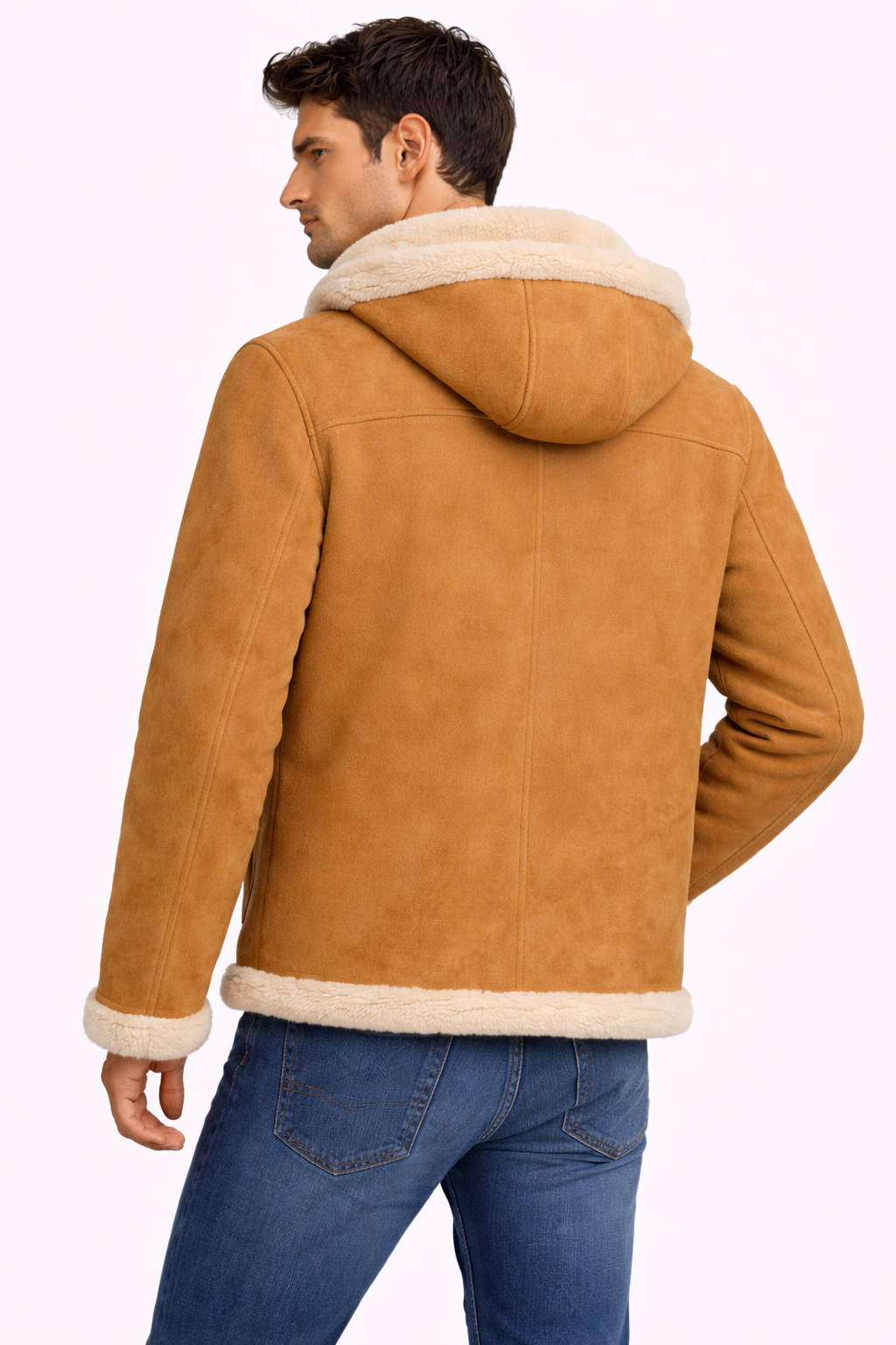 Lamb Leather and Fur Jacket for Men