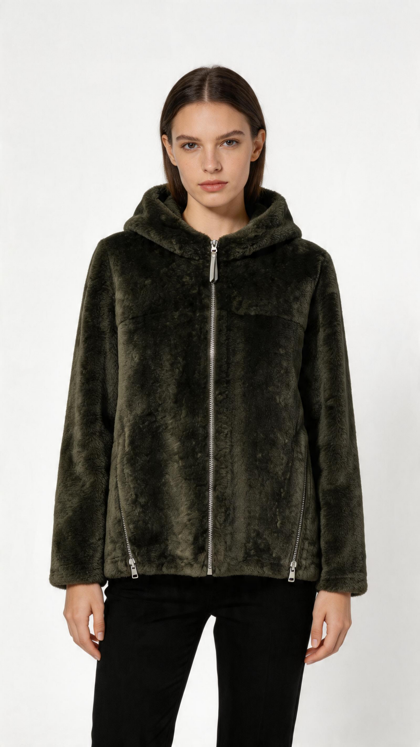 Reversible Lamb Leather and Fur Jacket for Women
