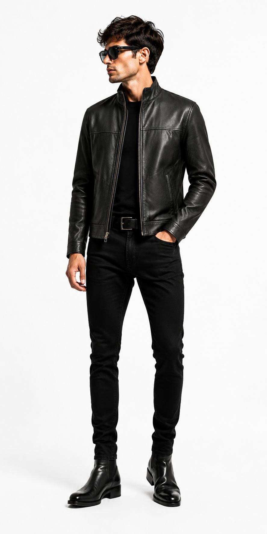 Reversible Dark Brown Suede Leather Jacket for Men