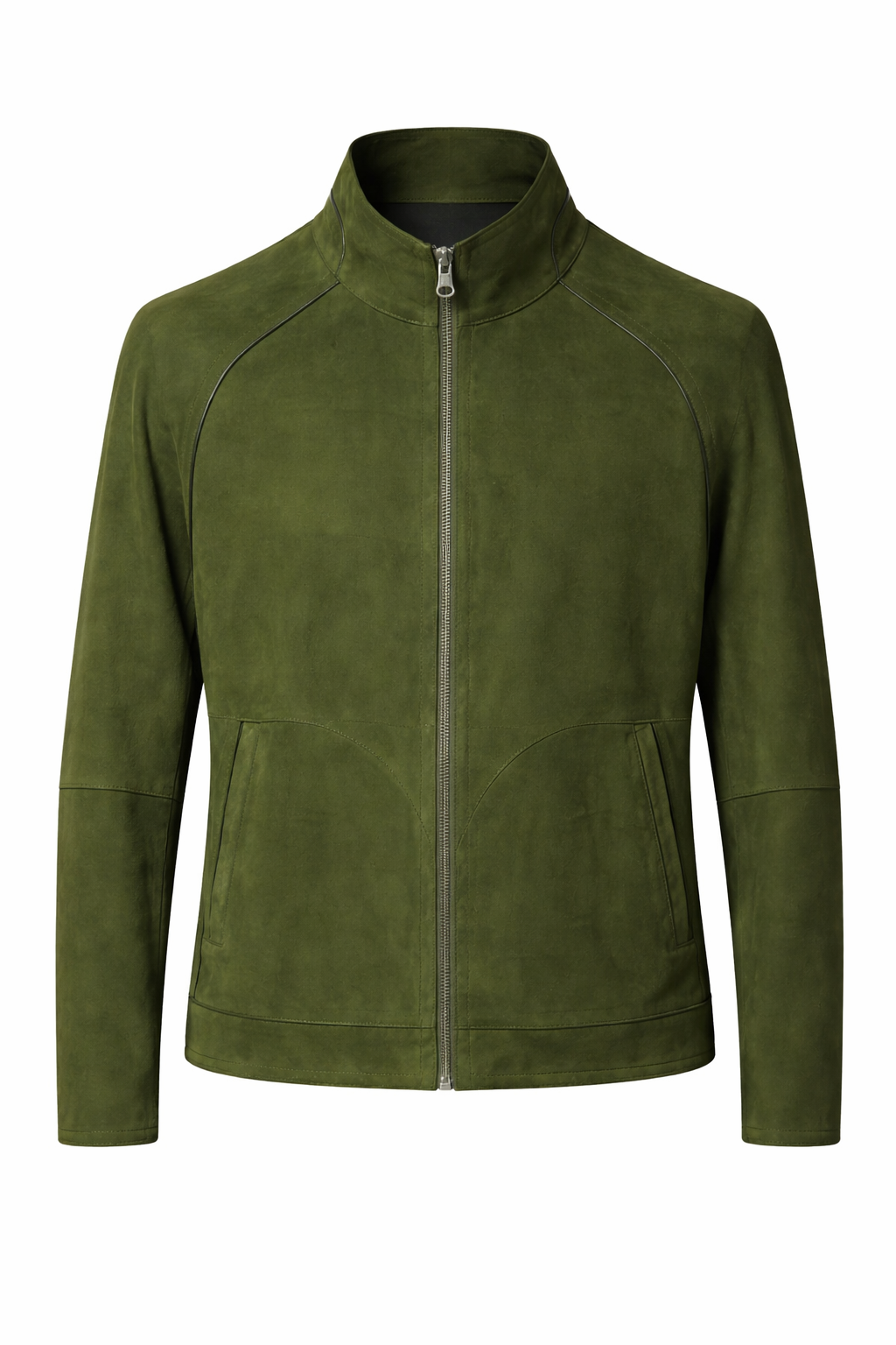 Reversible Black & Khaki Suede and Leather Jacket for Men
