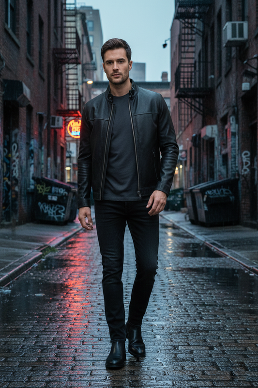 TOLD BLACK LEATHER JACKET