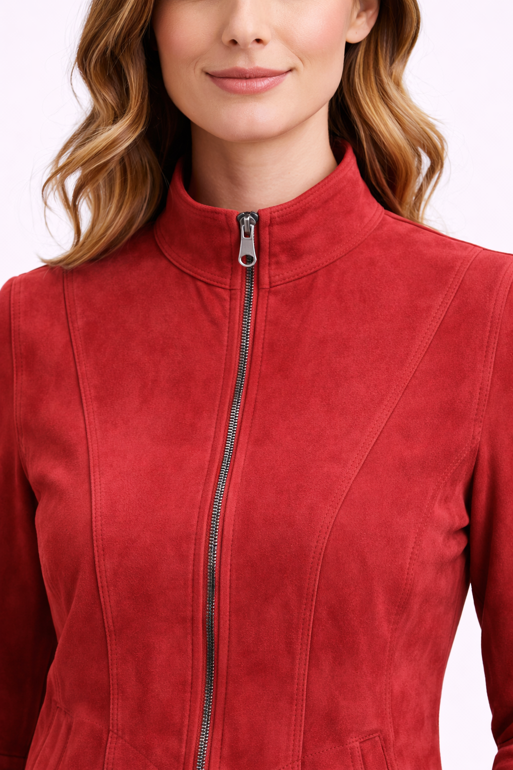 Reversble Lamb Leather and Suede Women Jacket