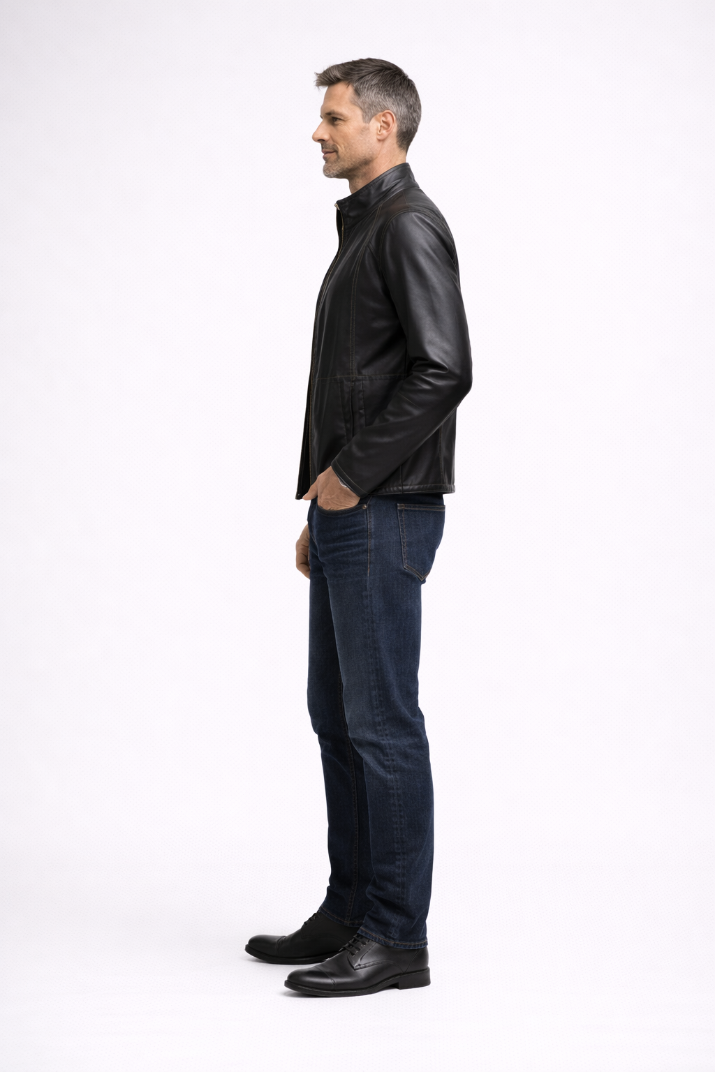 Blak Lamb Zig Leather Jacket for Men