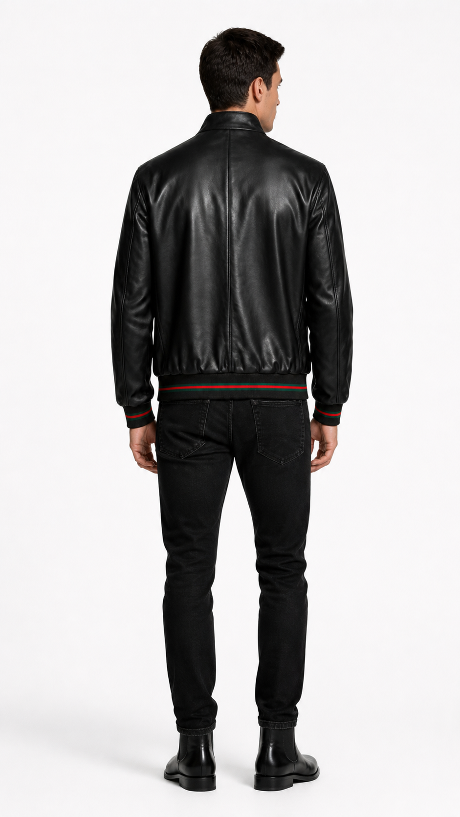 Black Lamb Leather Jacket for Men