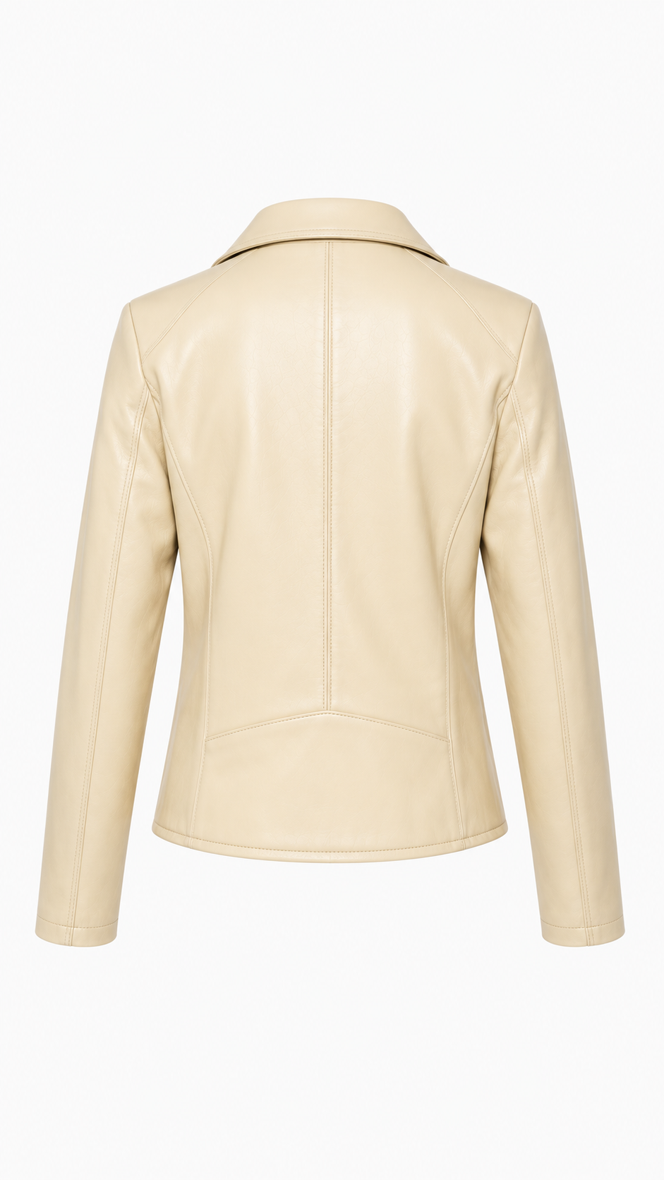 Beige Lamb Leather Jacket for Women