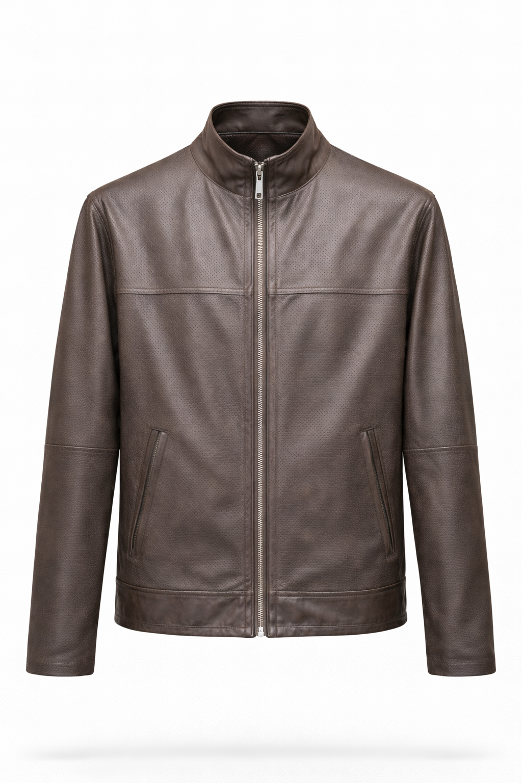 Reversible Lamb Leather and Suede Dark Brown Jacket for Men