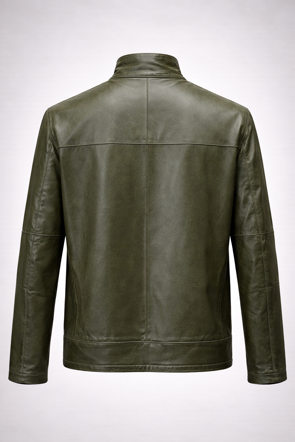 Reversble Lamb Leather Khaki Suede and Leather Jacket for Men