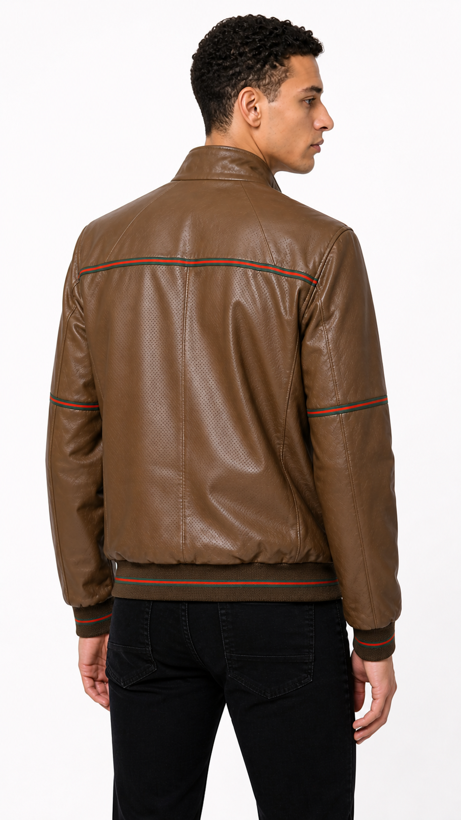 Reversible Lamb Leather Brown Leather Jacker for Men