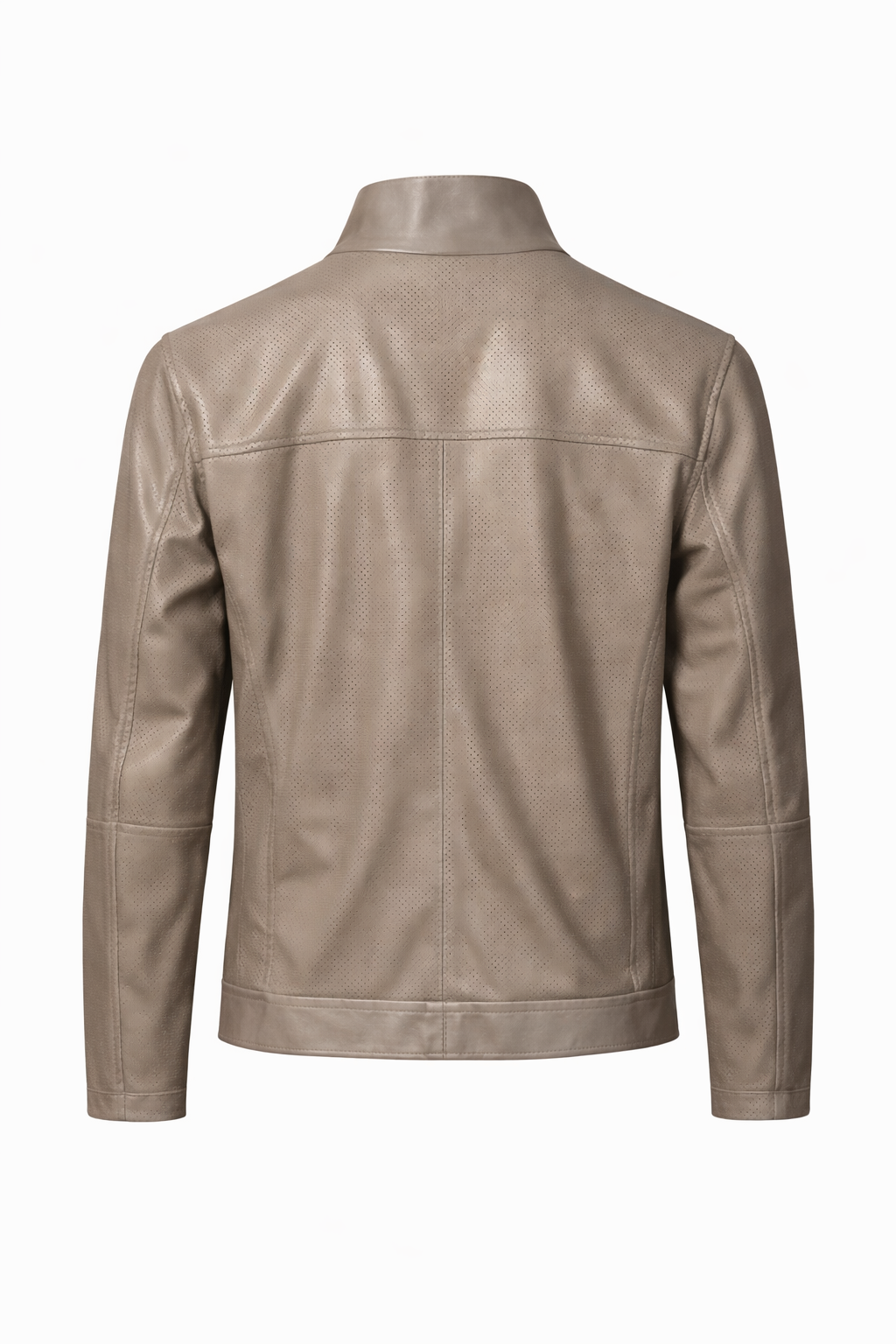 Reversible Dark Brown and Beige Suede Leather Jacker for Men