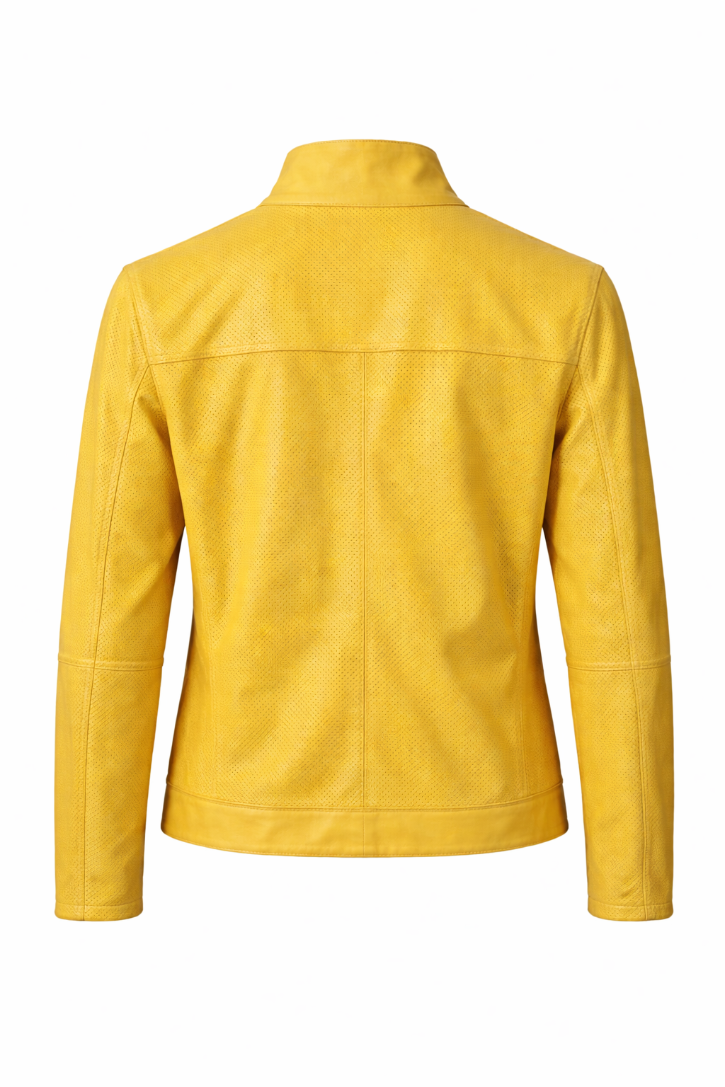 Reversible Yellow and Brown Leather Jacket for Men