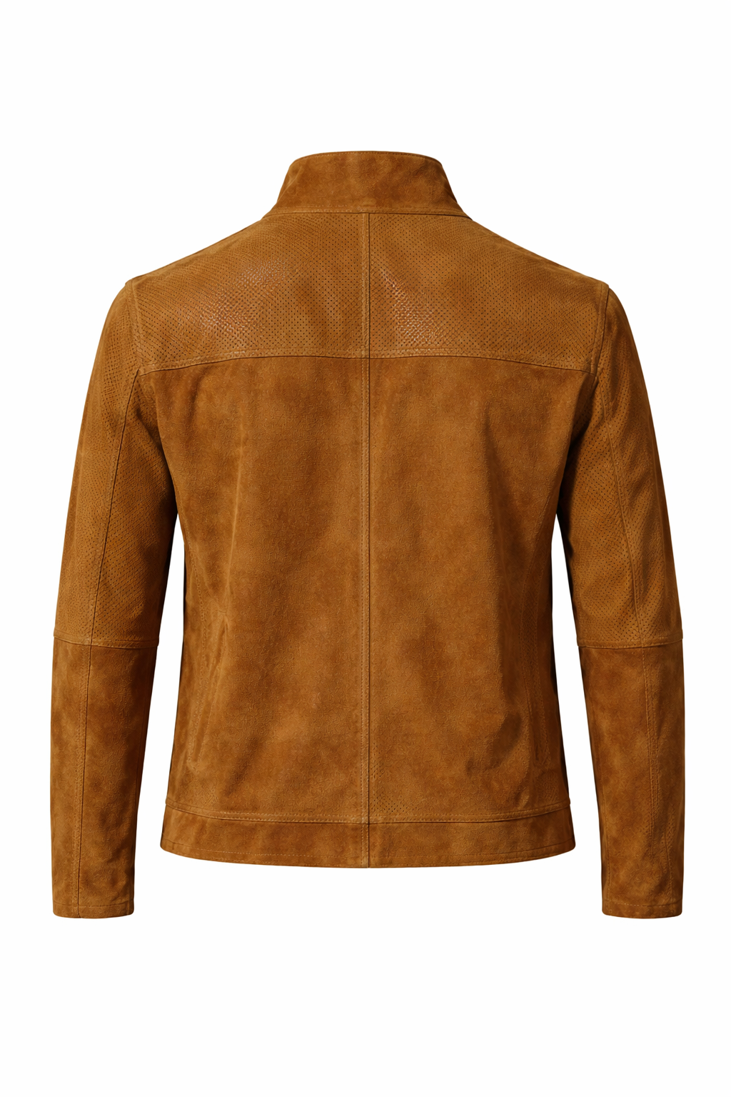 Reversible Brown and Black Suede Leather Jacket for Men