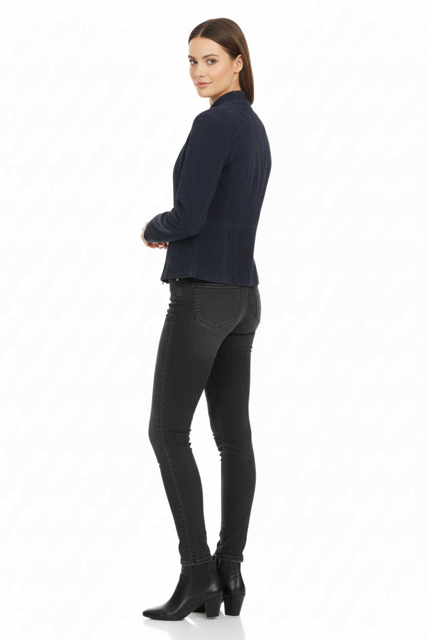 REVERSIBLE WOMEN'S SUEDE AND LEATHER JACKET