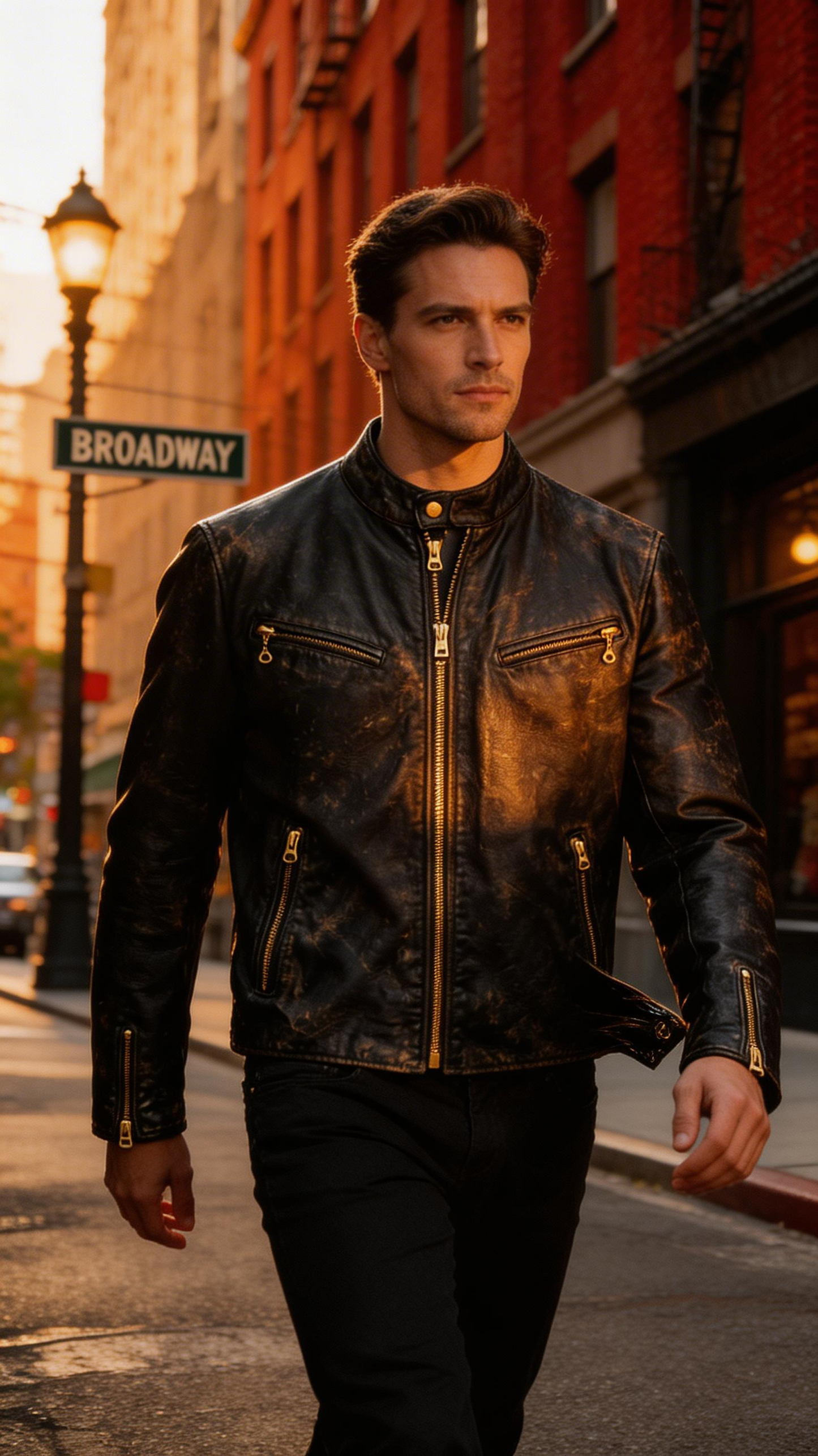 Vintage Antique Leather Jacket for Men