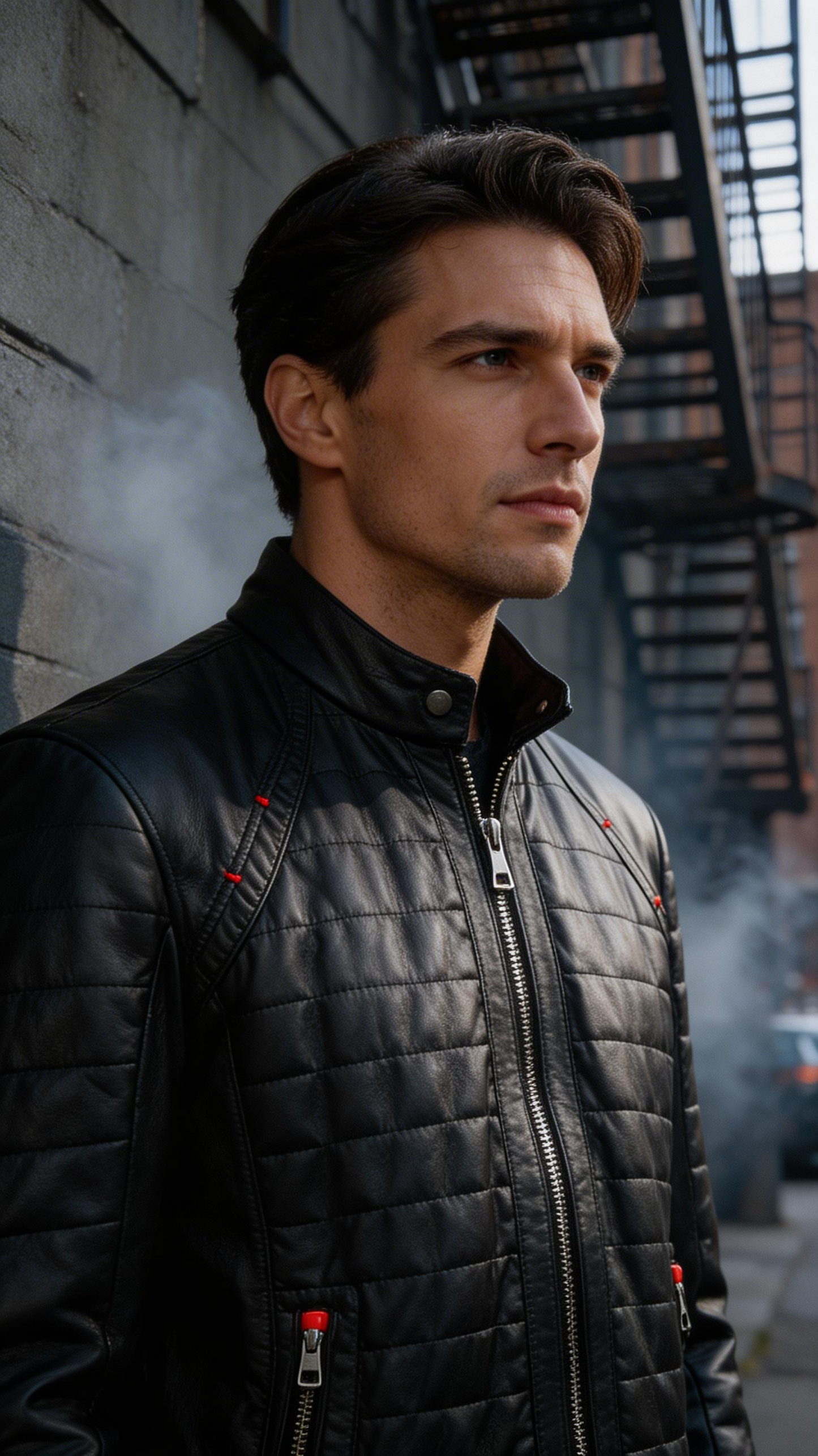 Lamb Leather Black Leather Jacket for Men