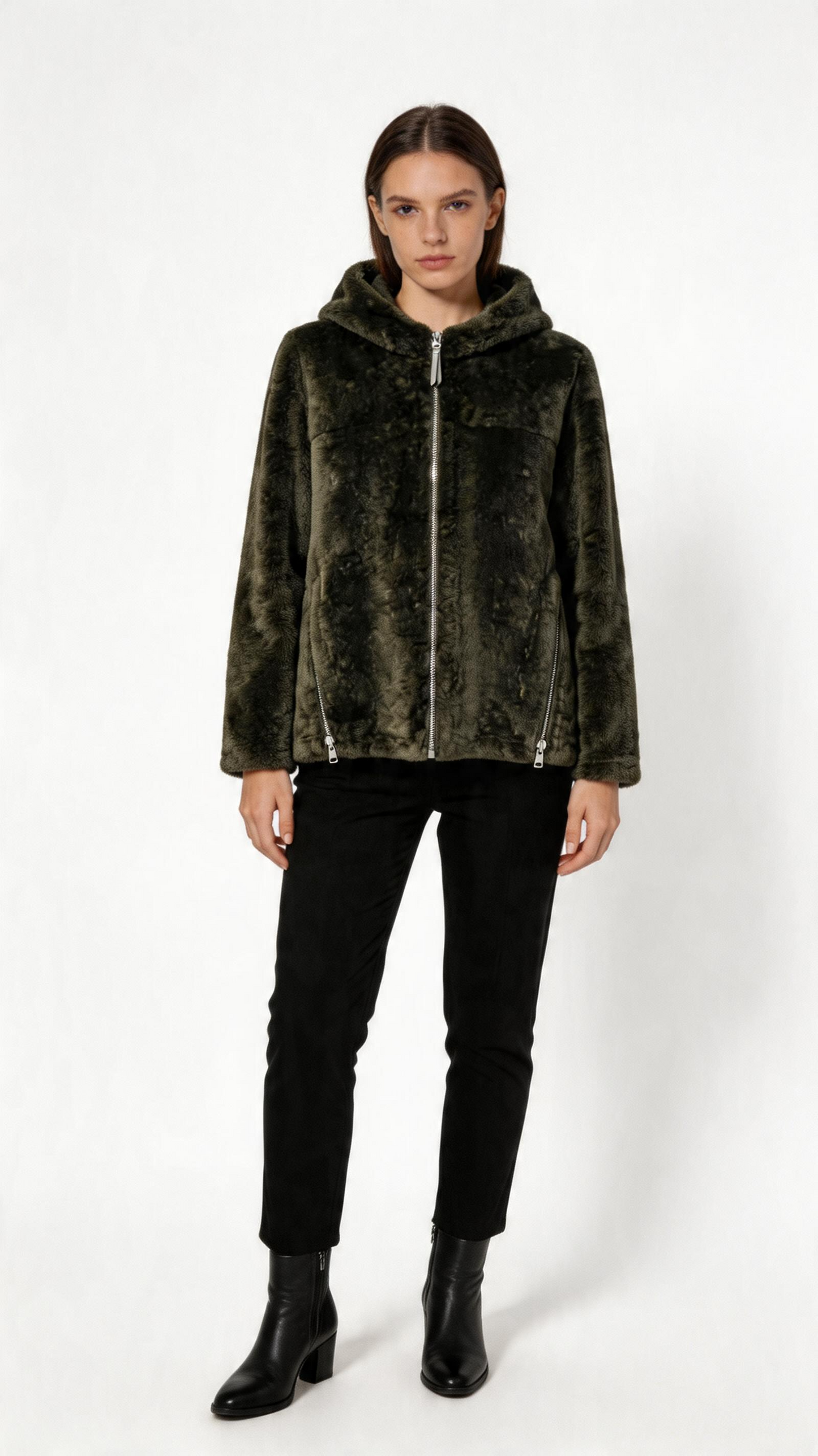 Reversible Lamb Leather and Fur Jacket for Women
