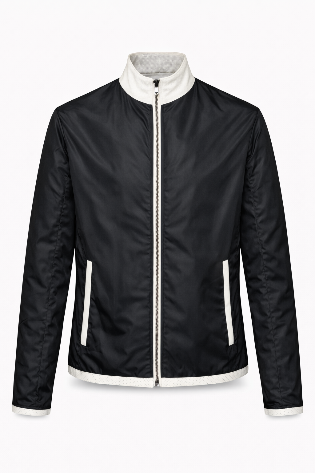 Reversible White Leather Jacket for Men
