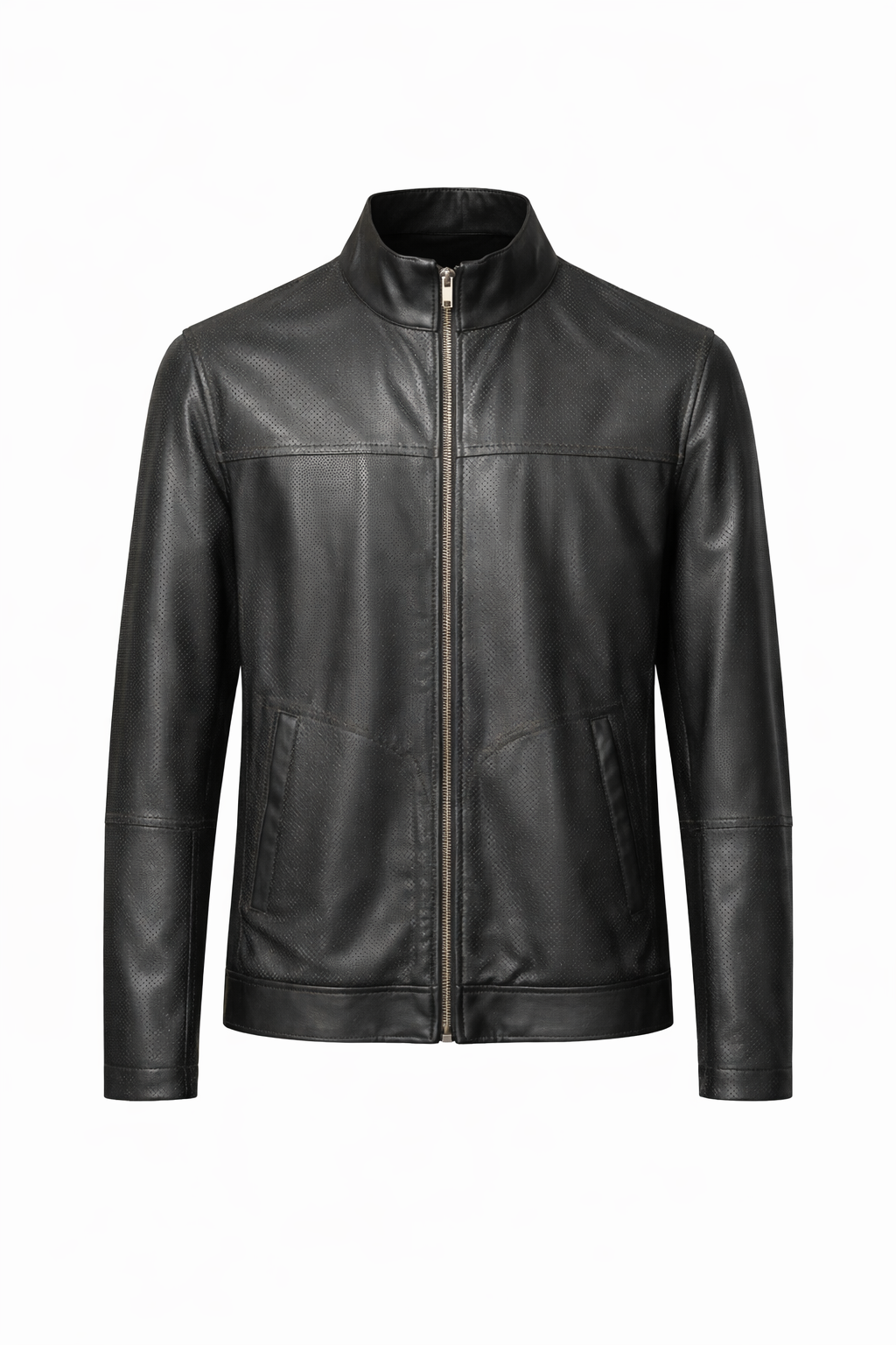 Reversible Dark Brown and Beige Suede Leather Jacker for Men
