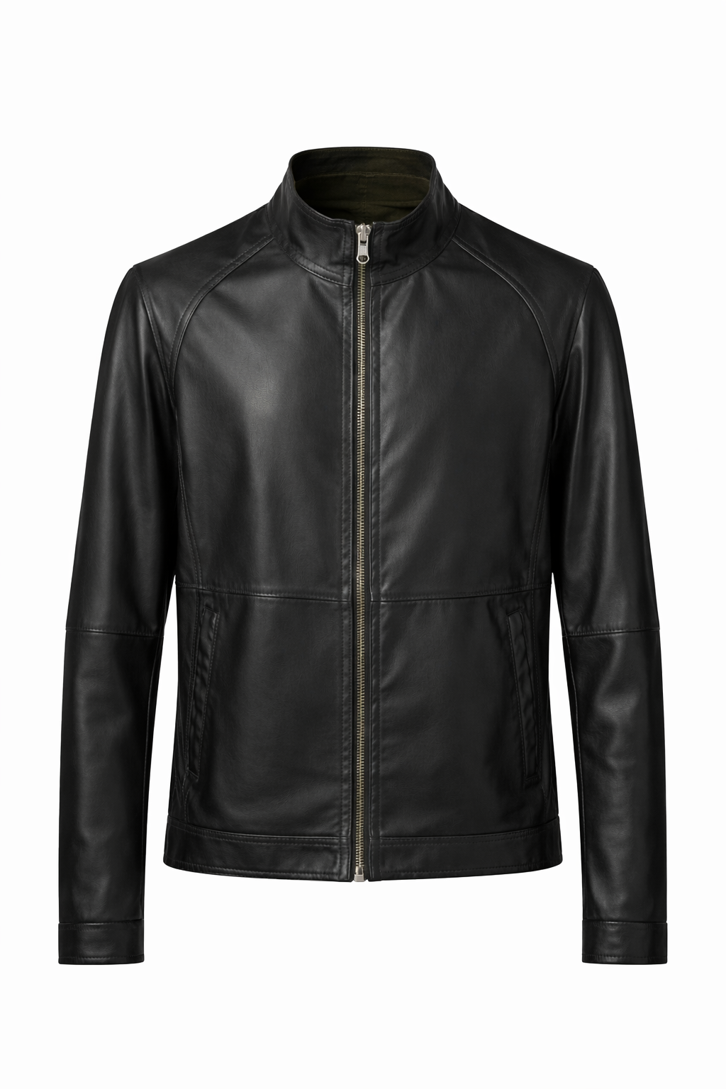 Reversible Black & Khaki Suede and Leather Jacket for Men