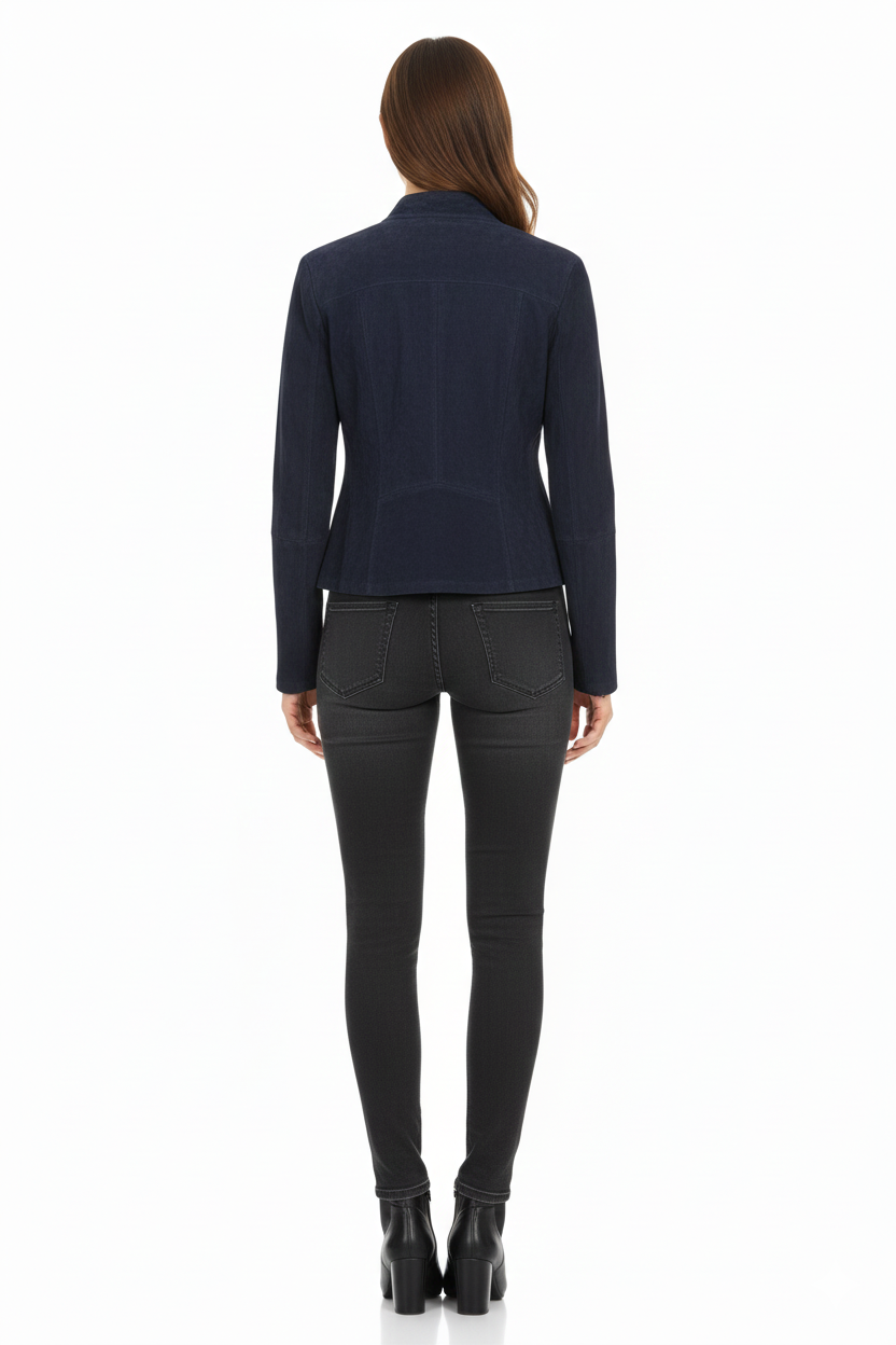 REVERSIBLE WOMEN'S SUEDE AND LEATHER JACKET