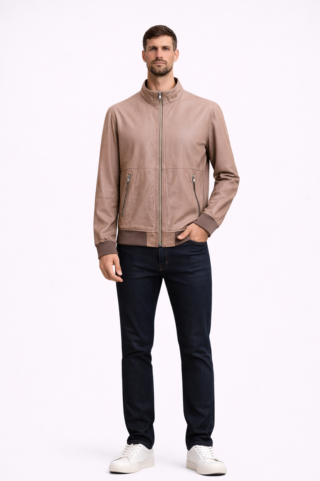 Suede and Leather Reversble Leather Jacket for Men