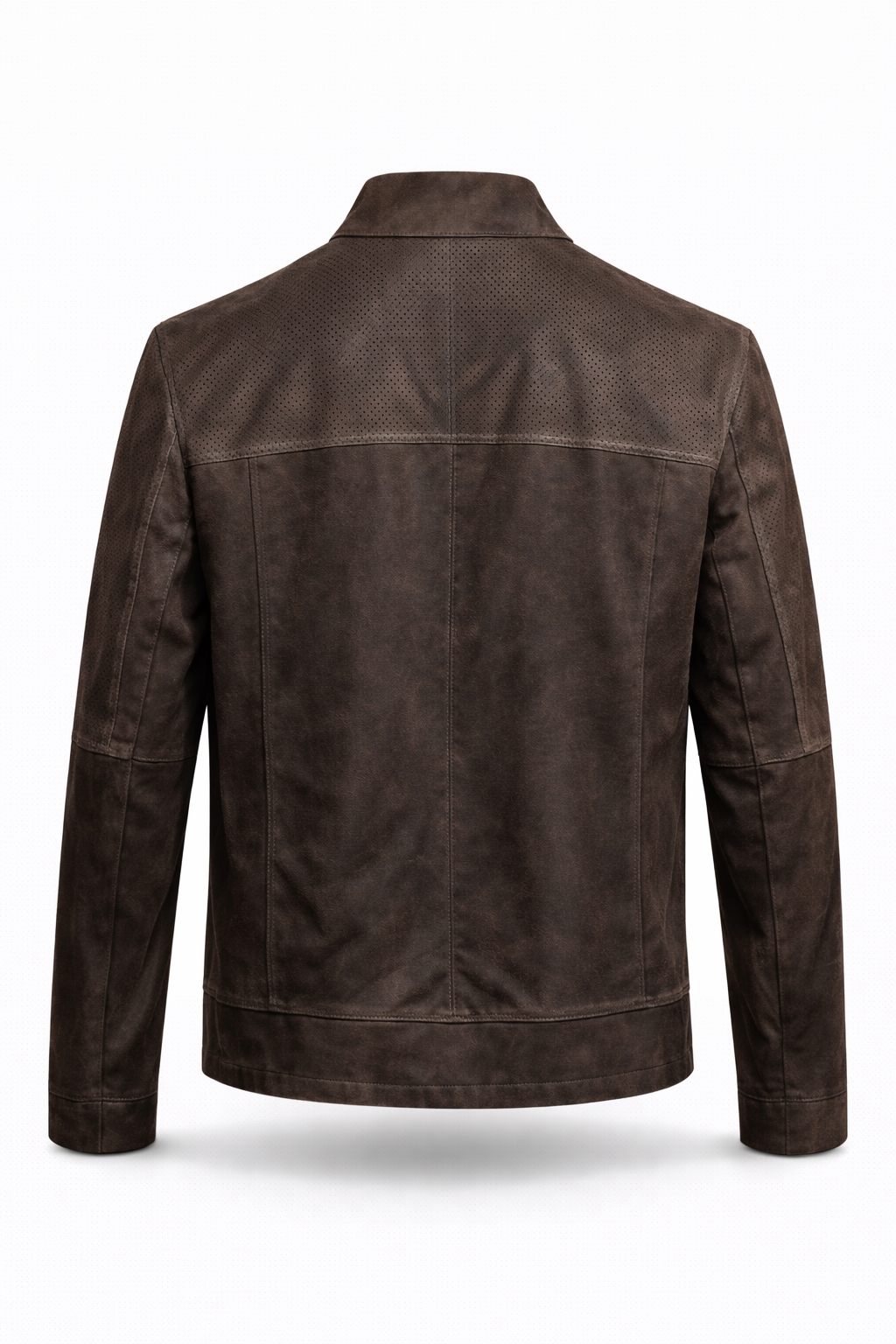 Reversible Dark Brown Suede Leather Jacket for Men