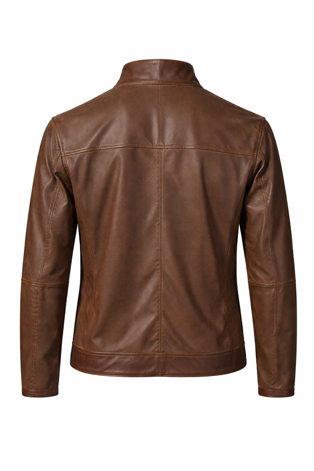 Reversible Yellow and Brown Leather Jacket for Men