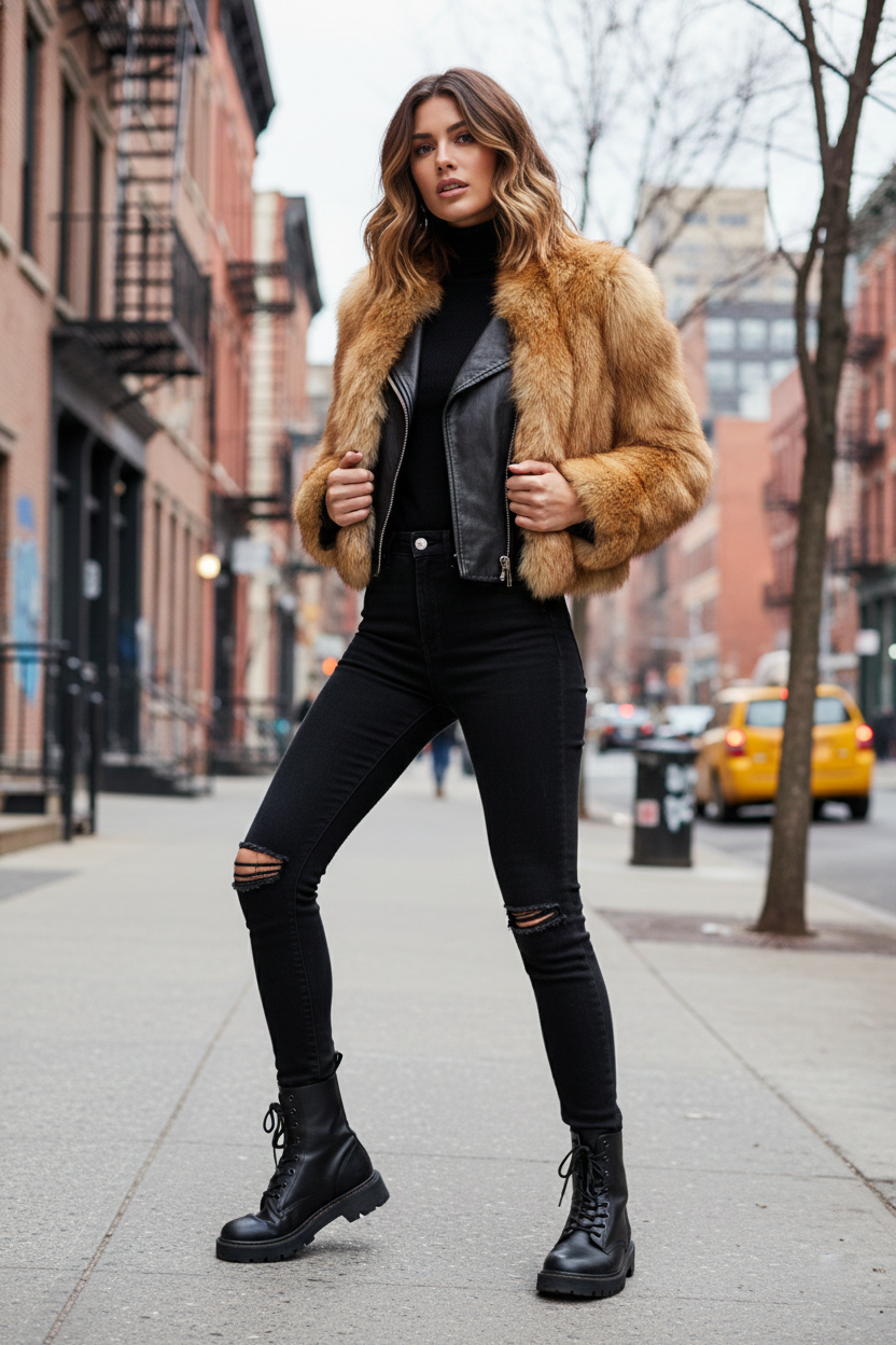 Real Fox Fur Jacket for Women